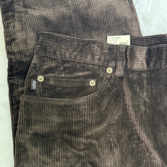 NWT Ralph Lauren Dark Brown Corduroy Pants 16 - Picture 3 of 13